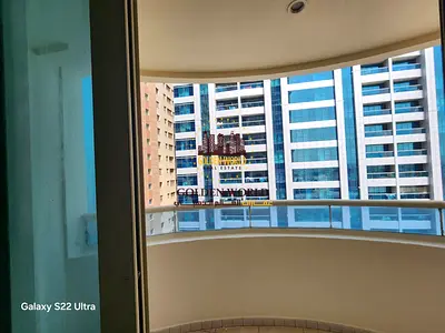 2-bedroom apartment with large balcony, free AC, master bedroom, 2 bathrooms, built-in wardrobes, gym, pool, and strategic location. AED 48K. Parking