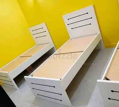 Single Wooden Beds - White, Minimal Design
