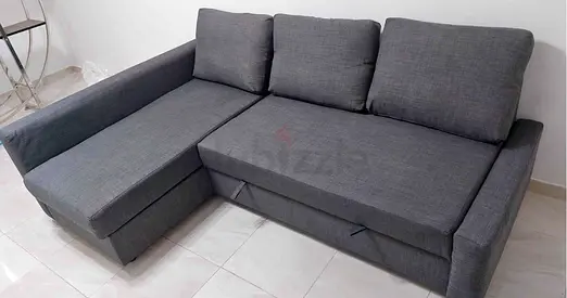 L shape sofa bed with storage