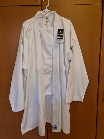 White Karate/Judo Gi Uniform (Adult Size 190cm) - K220- Good Condition