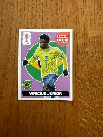 Vinicius Junior Brazil football sticker/card - collectible