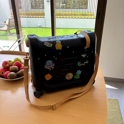 Stokke Ride-On Suitcase with Wheels and Shoulder Strap - Great Condition