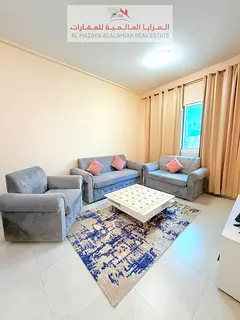 Fully Furnished One Bedroom Apartment with Living Room for Monthly Rent in Al Taawun