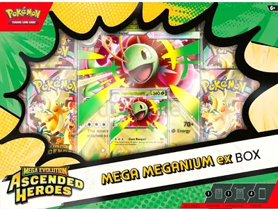 Pokémon Mega Evolution: Ascended Heroes – Mega Meganium ex Box