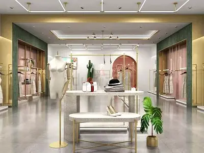 Modern Clothes Shop Fitout & Custom Display Racks / Shelving