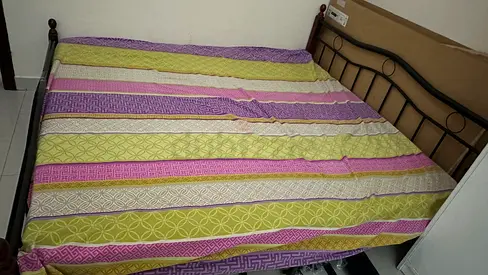 King Size Bed with Mattress - 150dhs