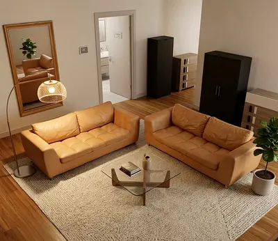 Sofa set 6 seater leather