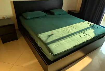 Ikea king size bed with mattress and storage drawers