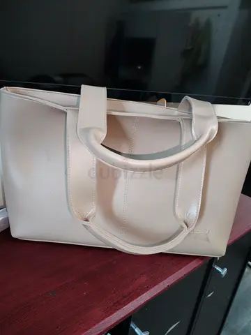 Cream tote handbag - roomy everyday bag