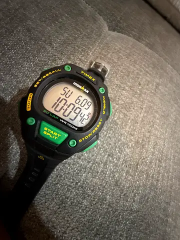 Timex Ironman digital sports watch - black/green, Brand new.