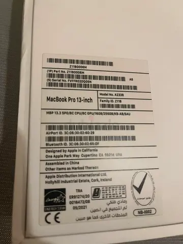 MacBook Pro 13 inch 2021