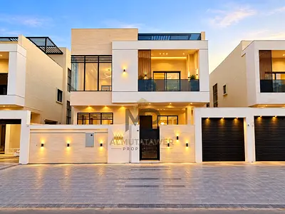 Own a luxury villa on the main street, ready to move in, Ajman, freehold, with all registration and ownership fees included.