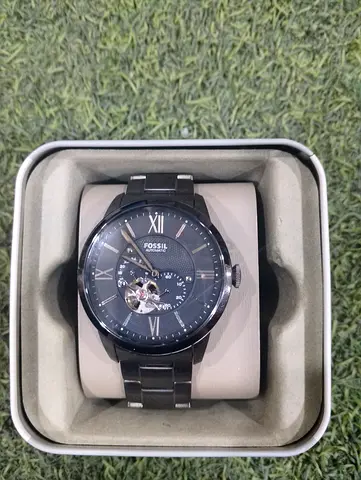 Fossil Automatic Men's Stainless Steel Watch - Black Dial