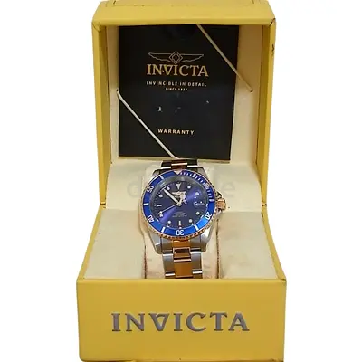 Original Invicta Golden Pro Diver Blue Automatic & Winding Mint Condition Fullset