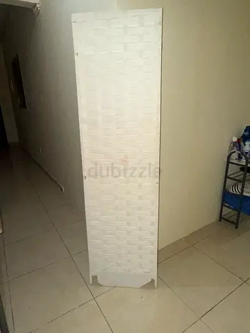 Woven White Room Divider Screen