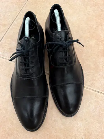 Boggi Milano Black Leather Oxford Shoes – Made in Italy – Size 6/41