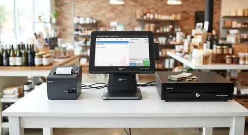 Ncr Complete POS System with Touchscreen, Receipt Printer and Cash Drawer