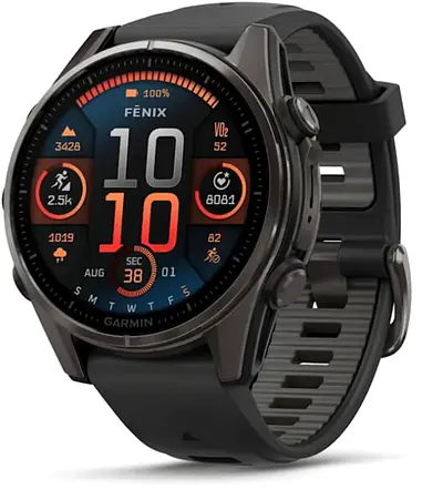 GARMIN Fenix 8-43mm, Black/pebble grey | Premium AMOLED Multisport GPS. last price!!!