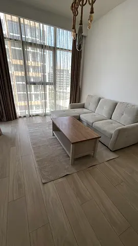 Light grey corner sofa with coffee table ver good condition like new