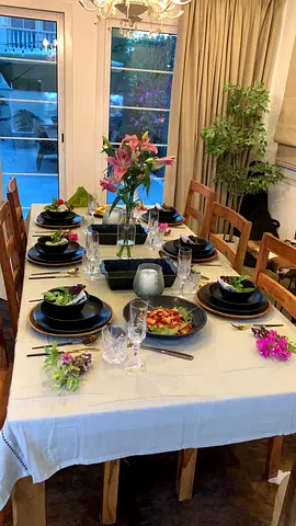 Solid Wood Dining Table with 6 Chairs - Rustic Set