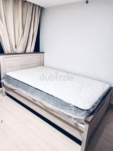 For Sale: Wooden Single Bed + Mattress
single bed frame with and white mattress.