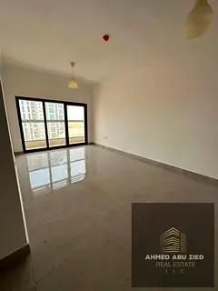 One bedroom and living room for annual rent in Ajman, in the best tower in Al Rashidiya 1 area. Incl