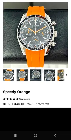 Seiko Chronograph Speedy Orange — Men's Watch with Orange Strap seiko mod