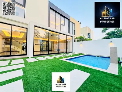 Smart villa with 4 master bedrooms, golf and lake views, private pool and garden, spacious and luxurious finishes.