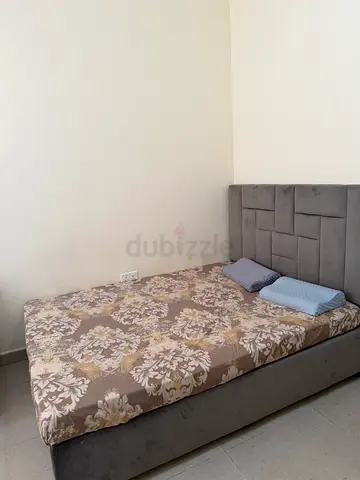 Modern Upholstered Bed Frame with Padded Headboard