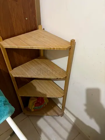 IKEA corner shelf bamboo made