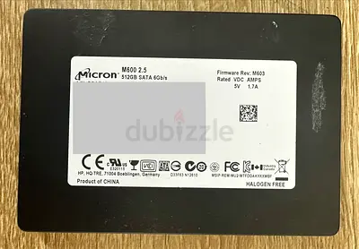 Micron 512GB SSD Drive