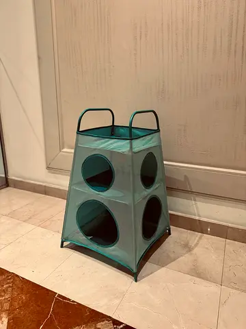 IKEA Turquoise Metal Mesh Toy Display & Storage Shelf,Kids Mesh Toy Storage Tower.