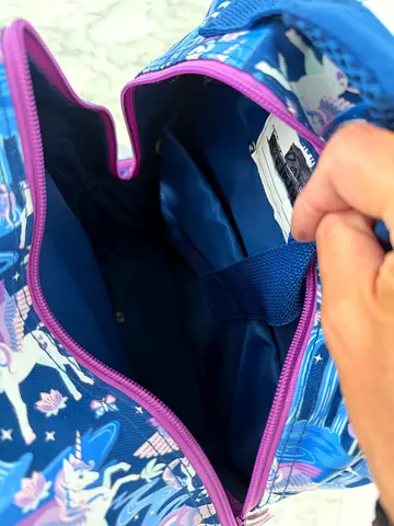 Smiggle Blue unicorn patterned backpack - good condition