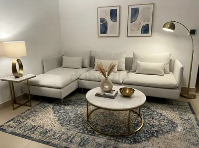Stylish Corner Sofa
Beautiful L-shape corner sofa with a modern design and comfortable seating. Dif