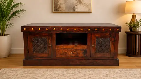 Marina Home Solid Wood Tv Table