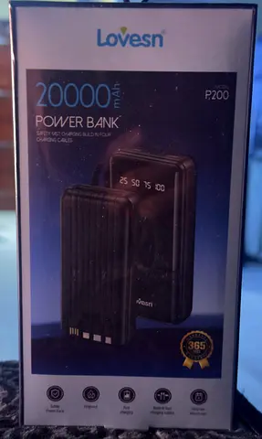 Brand New 20,000mAh Power Bank | 4 Built-in Cables | Fast Charging