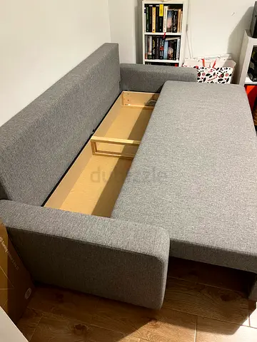 Grey Sofa Bed with Storage