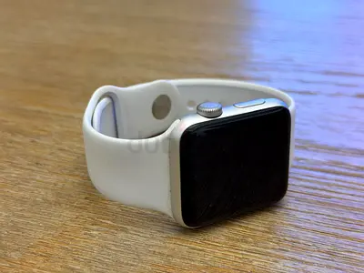 Apple Watch Series 3 (Silver Aluminum) with white sport band - used
