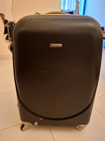 Black hard suitcase