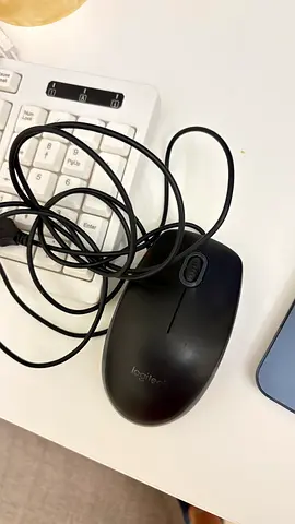 Wired Keyboard + Logitech USB Mouse - Both for AED 15