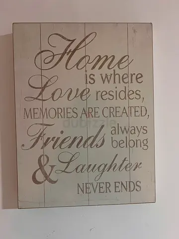garage sale - wood frame with message