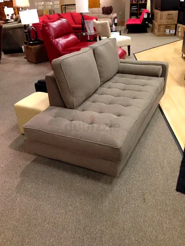 Gray Tufted Chaise Lounge/Daybed - Good Condition