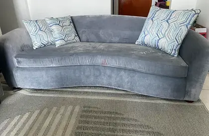Sofa curved velvet sofa