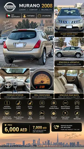Well Maintained 2008 Nissan Murano LE | GCC Specs | Full Option