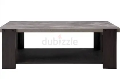 Solid Rectangular Coffee Table with Lower Shelf - Dark Grey