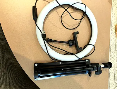 10 inch LED ring light with tripod stand and phone holder
