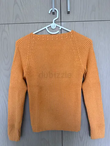 Donnell camel ribbed knit women's sweater - size S