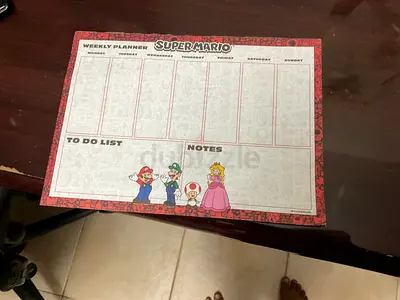 Super Mario Weekly Planner Pad - Clean, Lightly Used