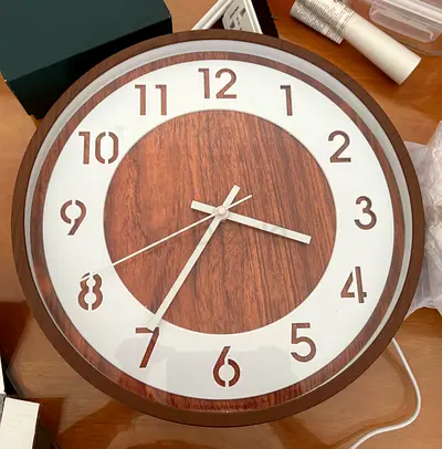 Modern Wooden Style Round Wall Clock