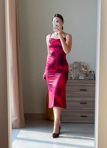 Women’s red dress